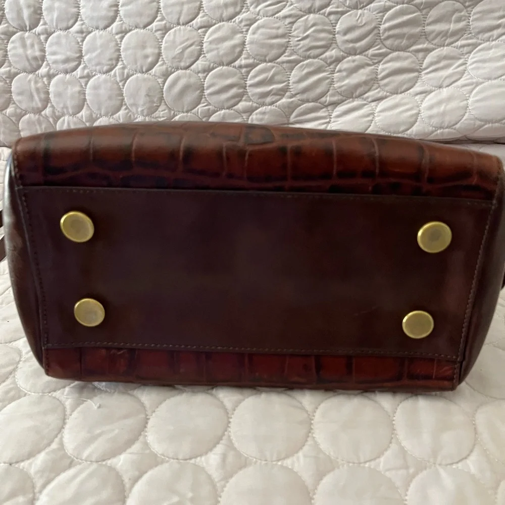 Fossil Brown satchel with Structured Design - Picture 6 of 8